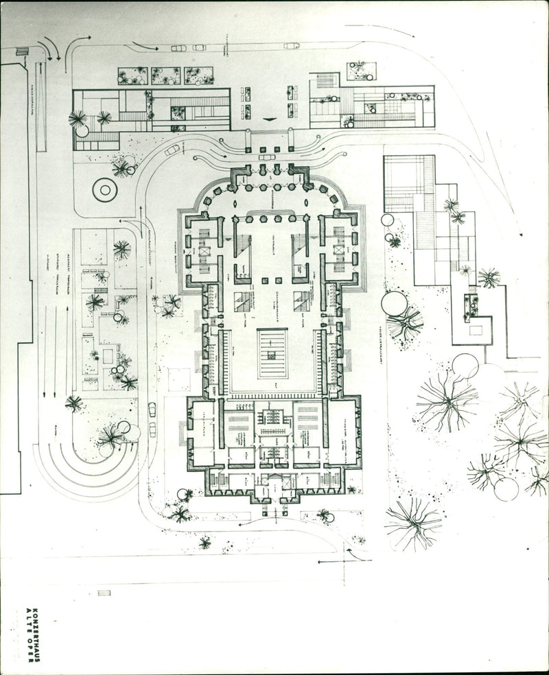 OPERA REBUILDS NEW MODEL CONCERT HALL OPERA HAS - Vintage Photograph