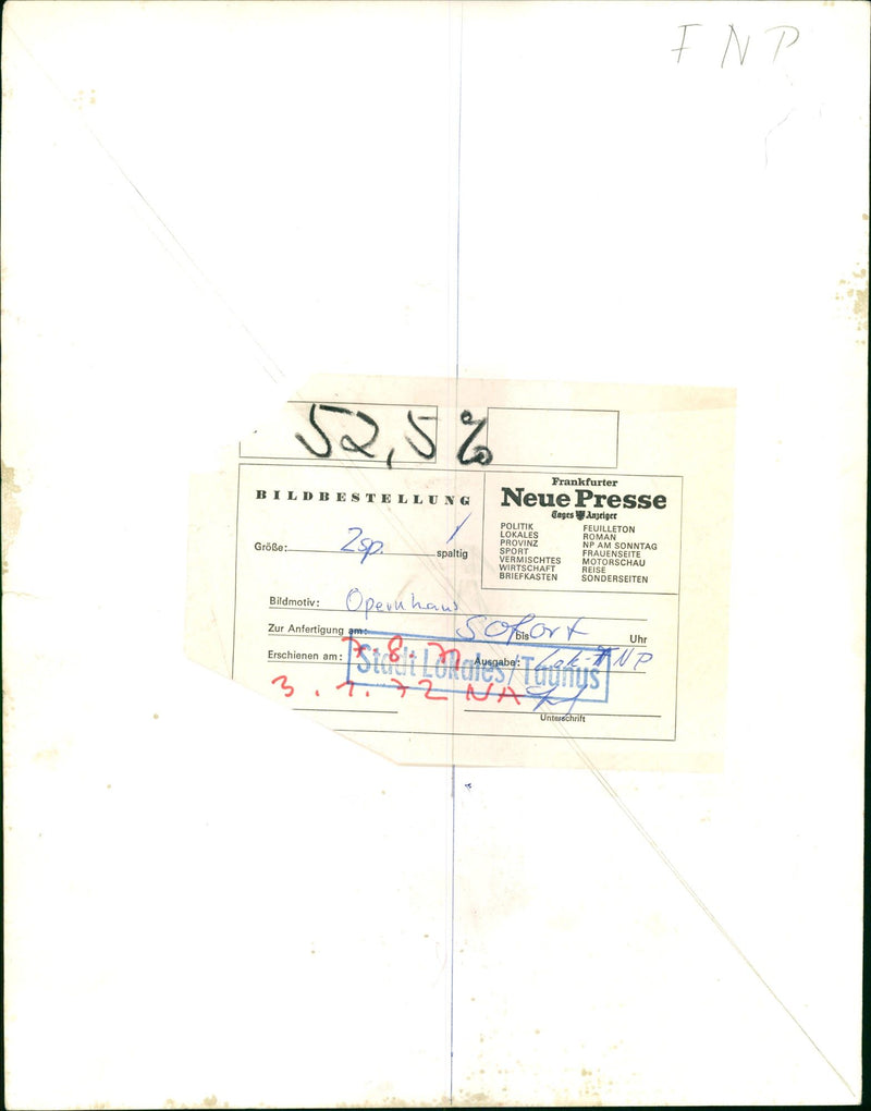 KONIG CLOCK FEUILLETON FRANKFURT BILDBESTELLUNG ECONOMY AVERABEAK SIGNATURE - Vintage Photograph