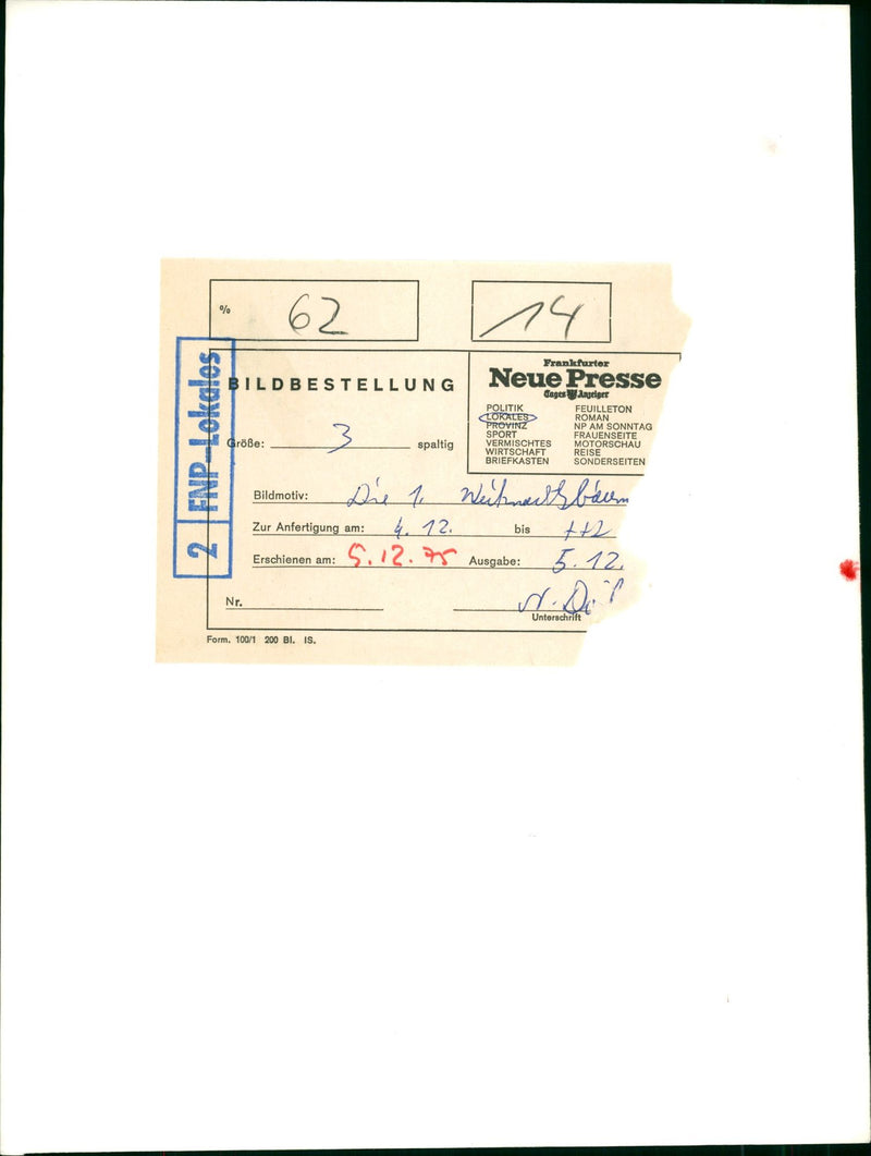 TREES FRANKFURT ECONOMY SEITE MIXED FRIENDS SIGNATURE EDITION GROE - Vintage Photograph