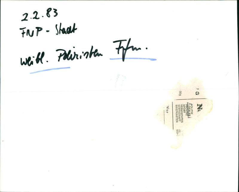 1983 POLICE PROTECTION POLICY INP SHAAT HEITL POLIRISTS FILM HAFN MIX - Vintage Photograph