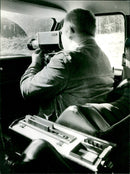 1973 POLICE USING CARS FILM TRAFFIC FRANKFURT OUT MOVING - Vintage Photograph