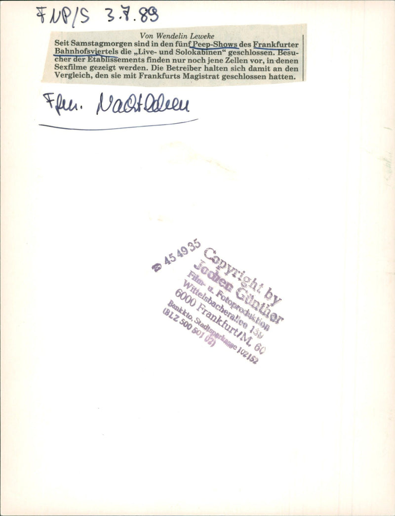 1989 MISCELLANEOUS PROSTITUTION ENTRANCES ADVERTISING OTHER FILM - Vintage Photograph