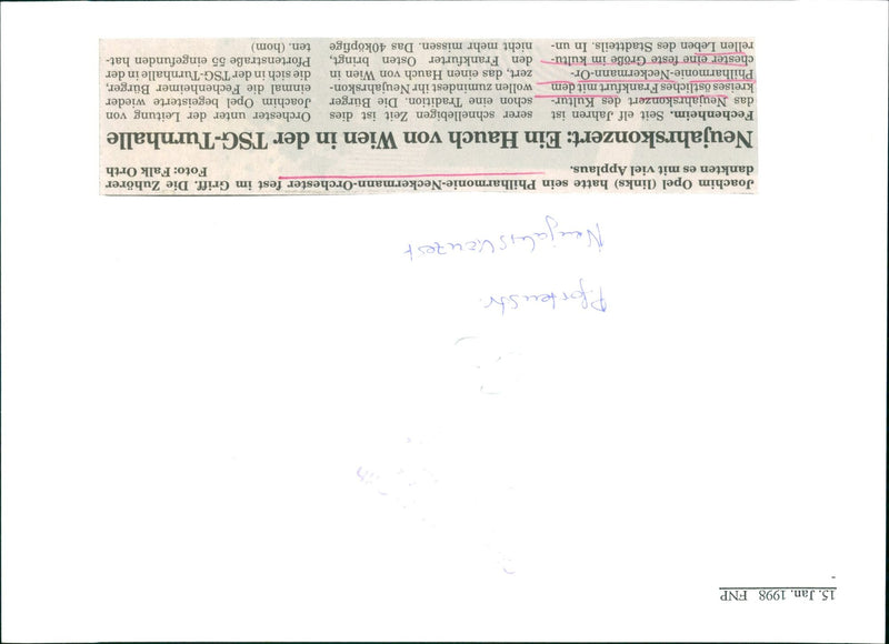 1998 New Year's concert of culture-already a tradition - Vintage Photograph