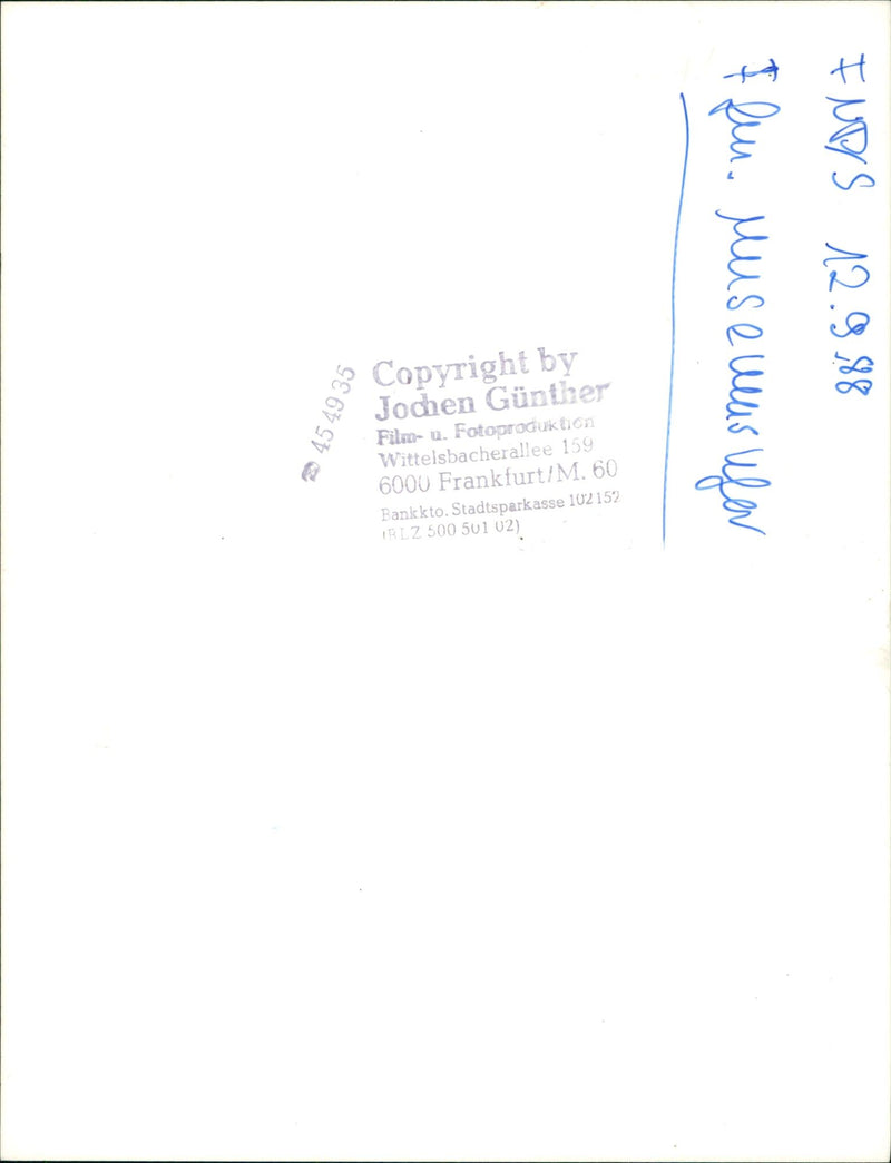 1988 NUSEEN MUSEUMSUFERFEST FUPS TRLZ LUFER FRANKFURT FOTO FILM - Vintage Photograph