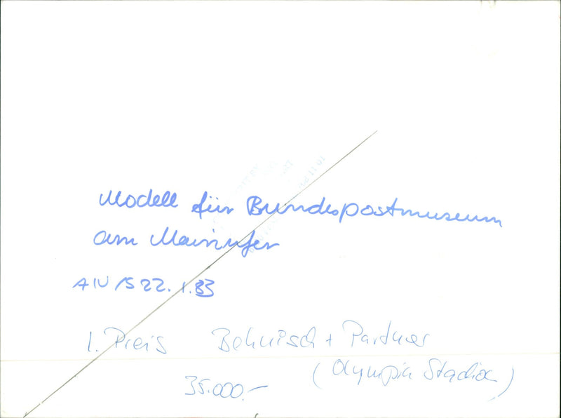 MUSEUMS POSTMUSEUM GEBAU MODELS BUNDESPOSTMUSEUM PRICE MAINTAINER STADIA - Vintage Photograph