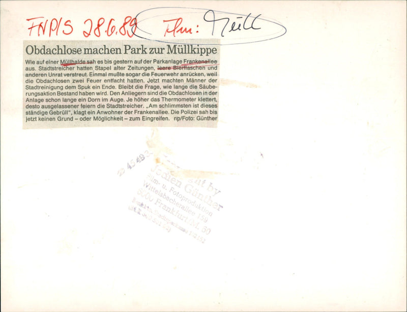 ZULL FULLBERGE TUILLEIMER PARK BIS MACHEN YESTERDAY FRANKENSTLE BLOUSE FILM - Vintage Photograph