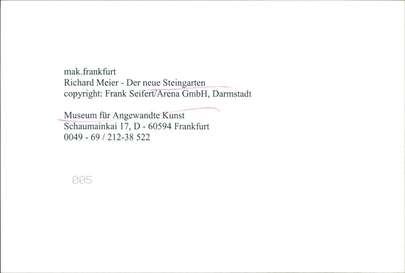 MUSEUMS KUNS SEBAUDE AUER MODELS STONE FRANKFURT FUR GARDEN OPEN - Vintage Photograph