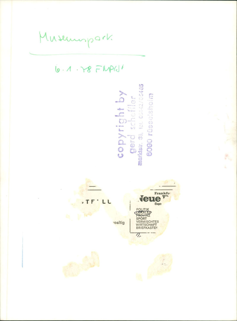 MUSEUMS KUNS SEBAUDE AUER MODELS MUSEUM PARK FUPEJO - Vintage Photograph