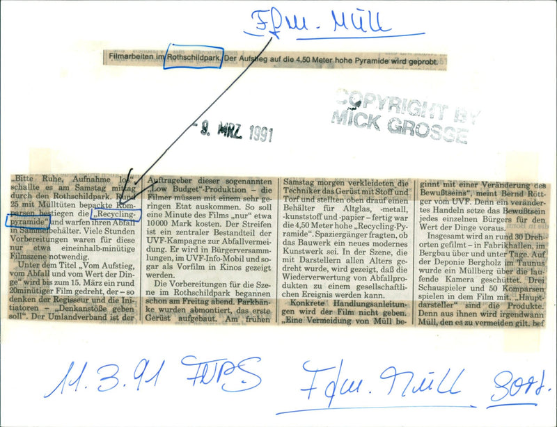 1991 EXPLOITATION PRESS CYCLING ZEUDE PYRAMID MULL FILM - Vintage Photograph