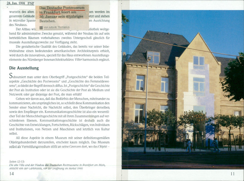 1990 MUSEUMS POSTMUSEUM GEBAU MODELS QUALITY FRANKFURT ITS WHICH BUILDING ARCHIT - Vintage Photograph