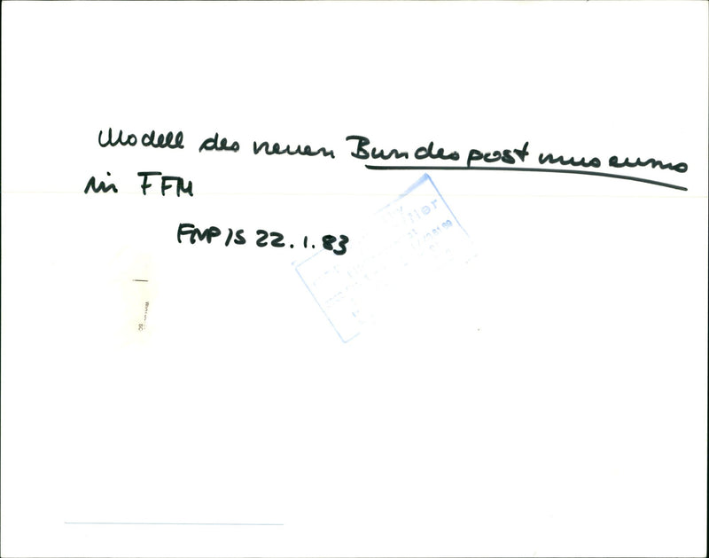 1983 MUSEUMS POSTMUSEUM GEBAU MODELS FOUP FEDERAL FFM NEW - Vintage Photograph