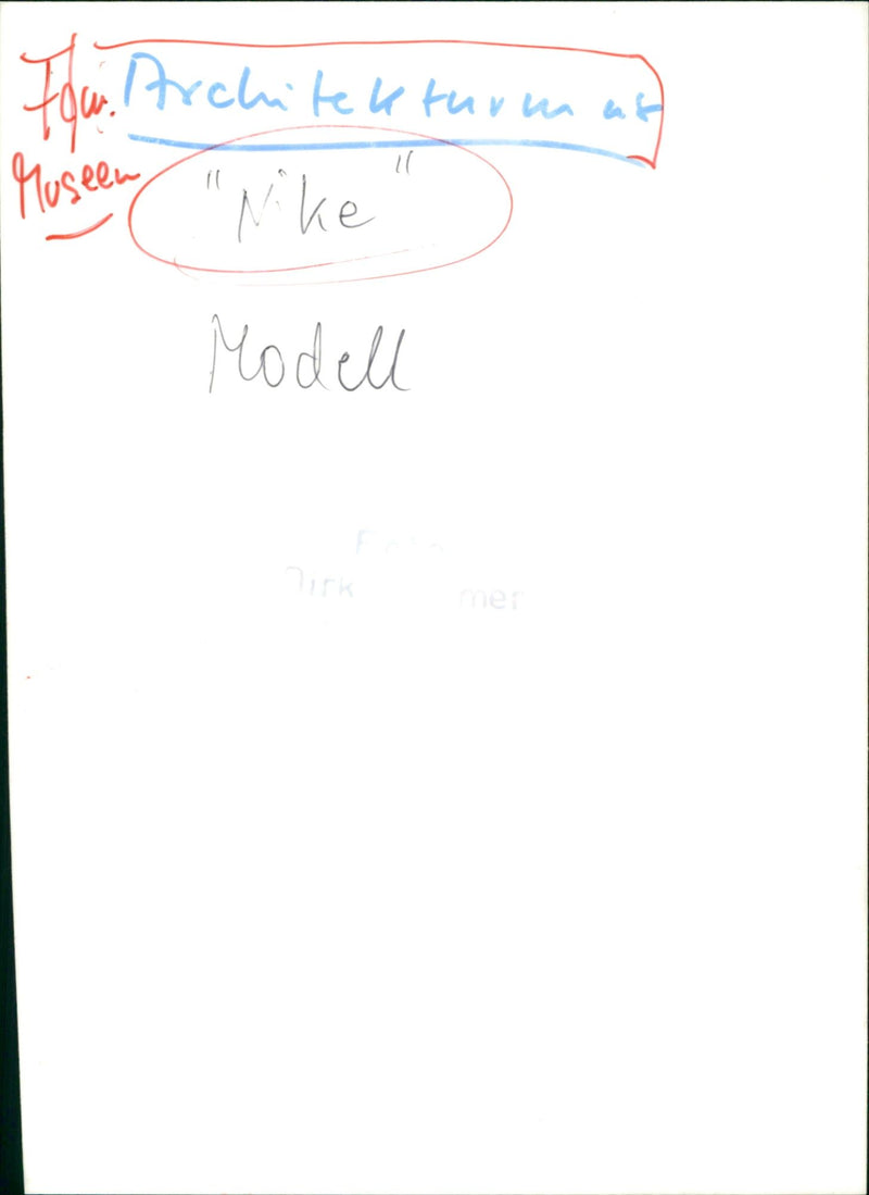 MUSEUMS HOCHITEKTUR NIKE MODEL ARCHITEKTURMAT TONI - Vintage Photograph