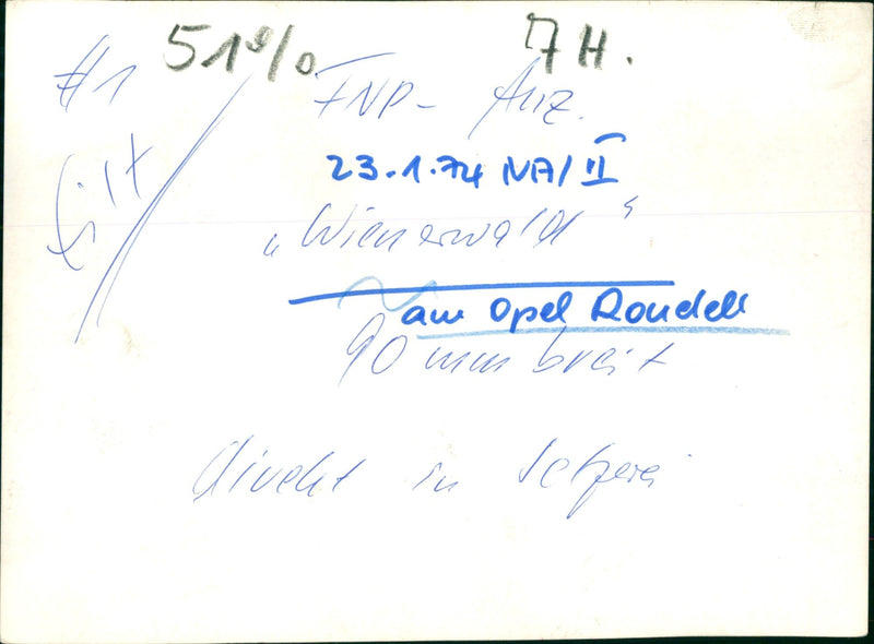 1974 OPEL RONDELL WIENERWALD ALIZ NATI HERE ROUELELL FNP BREZ LIVEAT - Vintage Photograph