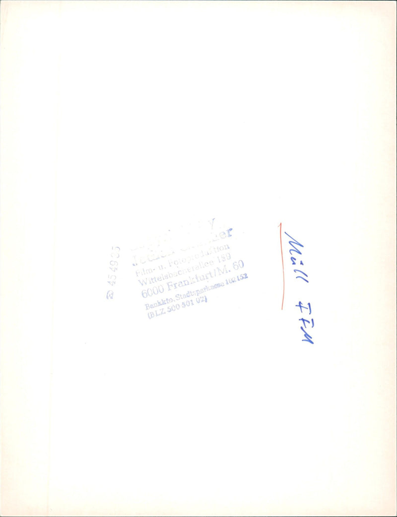 ULLMANNER UWAGEN RAENREINIGUNG CARABO BANKKTE FRANKFURT STADTSPARKADE FILM - Vintage Photograph