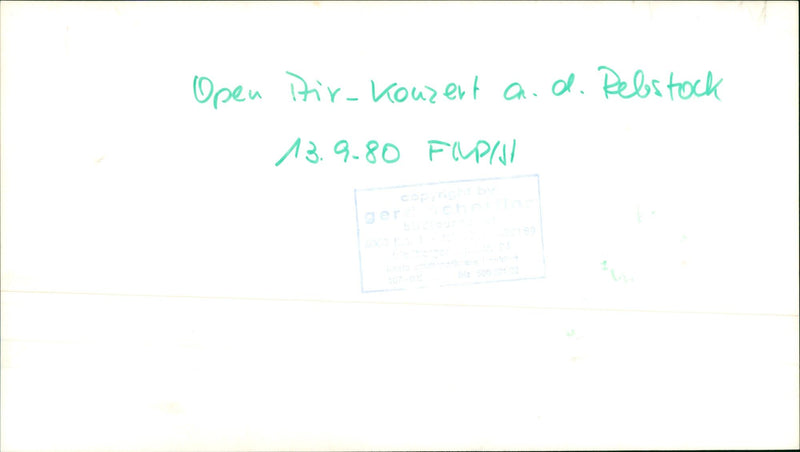 1980 MUSIKFESTIV FUP CONCERT AIR OPEN - Vintage Photograph