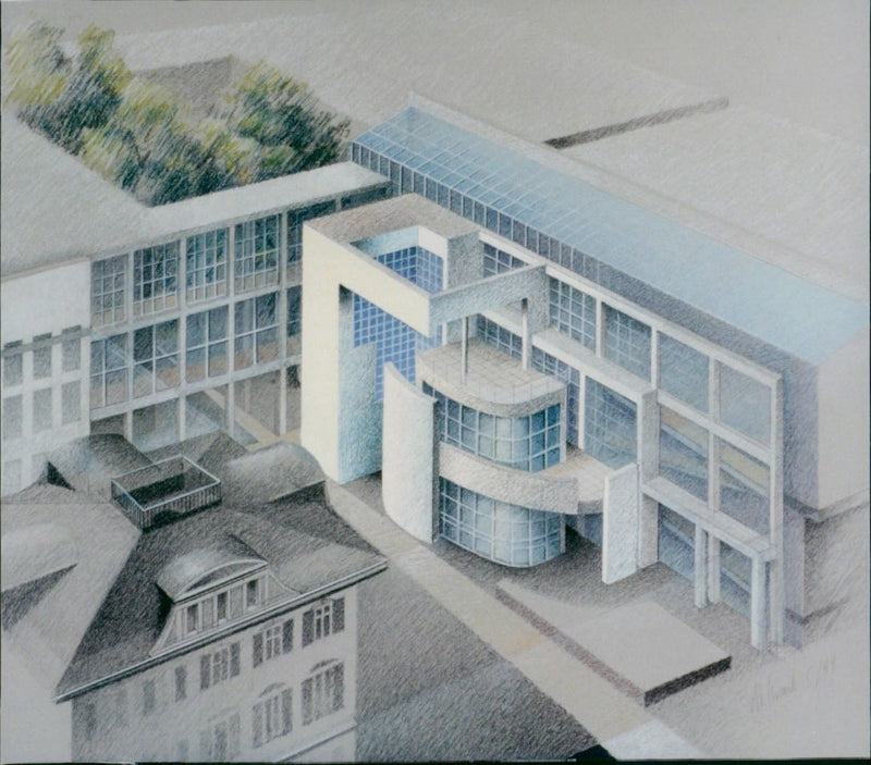 V
Museen - fur Kuns Sebaude / auer a . Modelle - Vintage Photograph