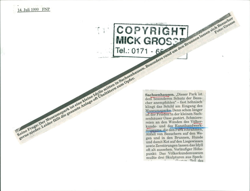 1999 MUSEUMS KUNS SEBAUDE AUER MODELS FOTS PARK SACHSENHAUSEN IDYLL - Vintage Photograph