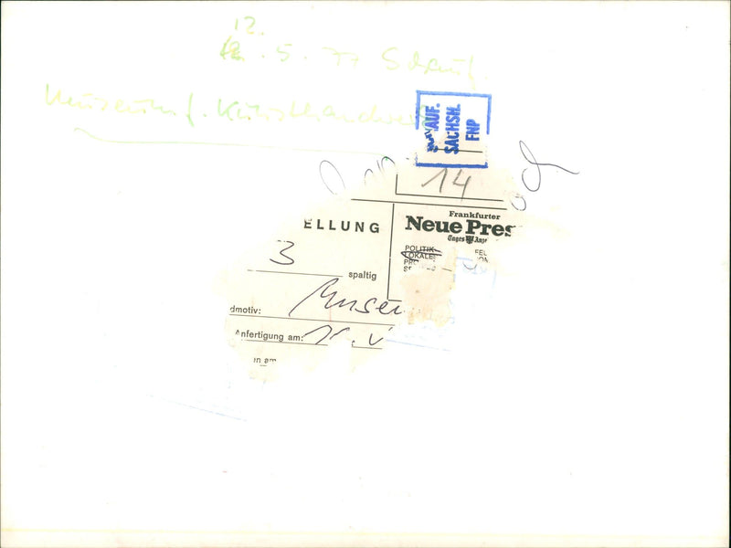 MUSEUMS KUNS SEBAUDE AUEN MODELS FRANKFURTER HAUH DMOTIV SHAN CONSTANT PAGE - Vintage Photograph