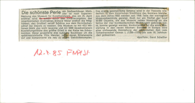 1985 MUSEUMS KUNS SEBAUDE AUER MODELS MOG FEDERAL EXPERTS TOWN OPEN - Vintage Photograph