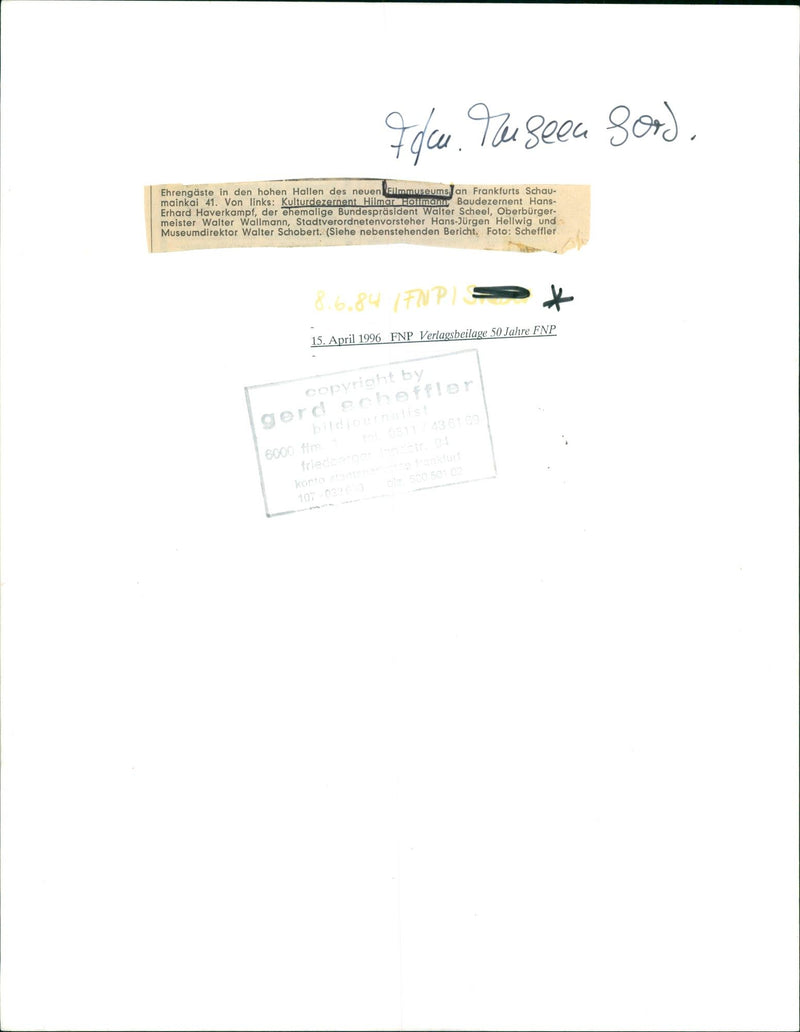 1984 MUSEUMS FILMMUSEUM BUILDING INSIDE HUSSTELLUNGEN LATERNA - Vintage Photograph