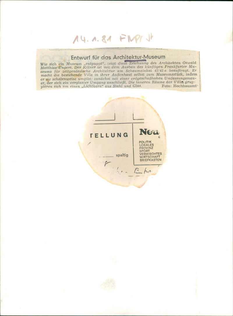 MUSEUMS ARCHITECTURE BUILDING MODELS VIKE EXTRA MAPP KOLNER OSWALD - Vintage Photograph