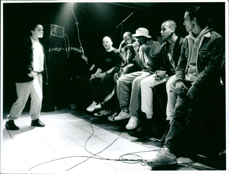 LUSIC MUSIC LOCATION THERE RAPPERS PARIS AND FRANKFURT FESTIVAL - Vintage Photograph