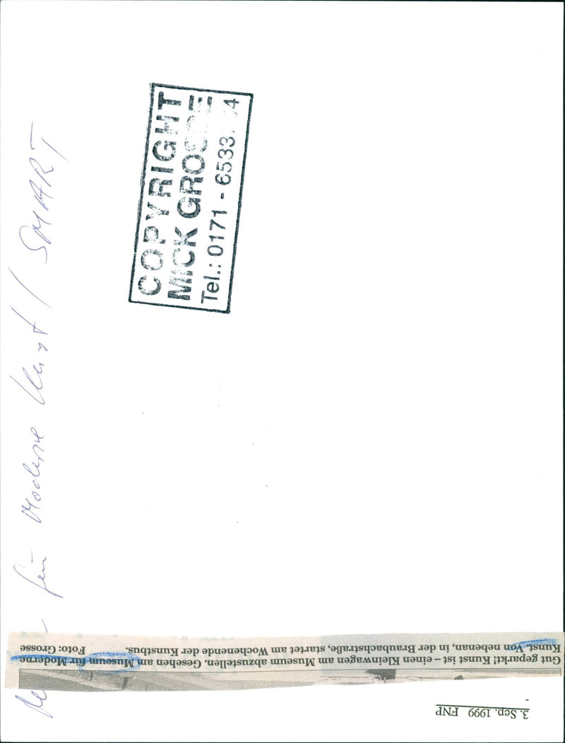 1999 MUSEUMS MODERN KUNS BUILDINGS MODELS PARK TEL SEEN ROGERS - Vintage Photograph