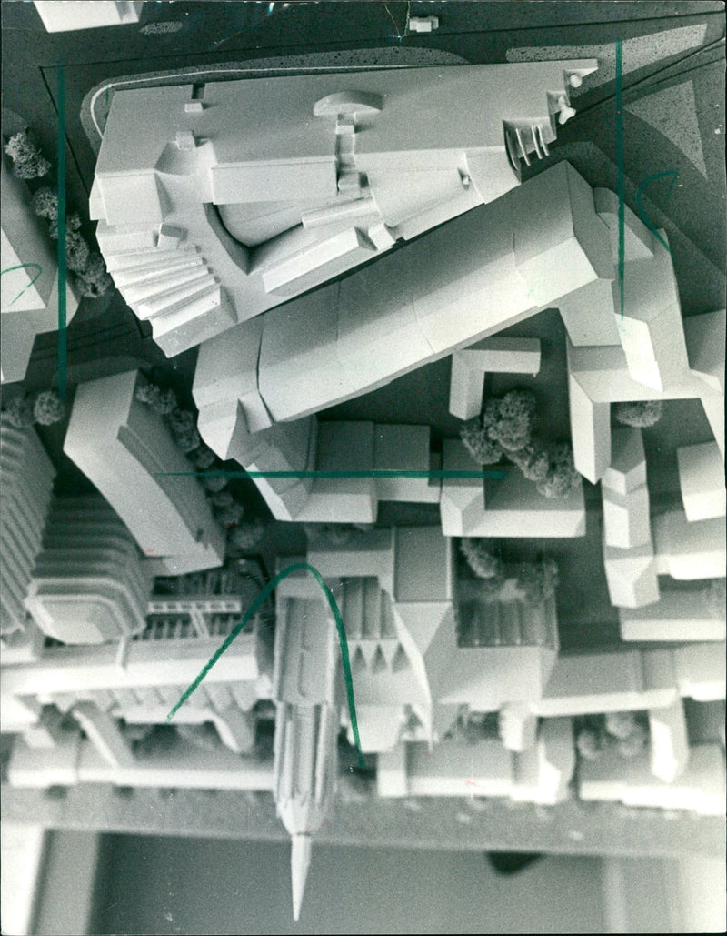 1987 MUSEUMS MODERN KUNS BUILDINGS MODELS KAUST TRIEDBERGER TUPS PLANN - Vintage Photograph