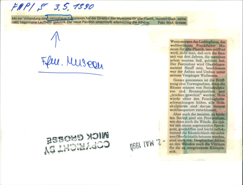 MUSEUMS LIEBING BUILDINGS AUEN MODELS FIGURES SCULPTURE CAFE - Vintage Photograph