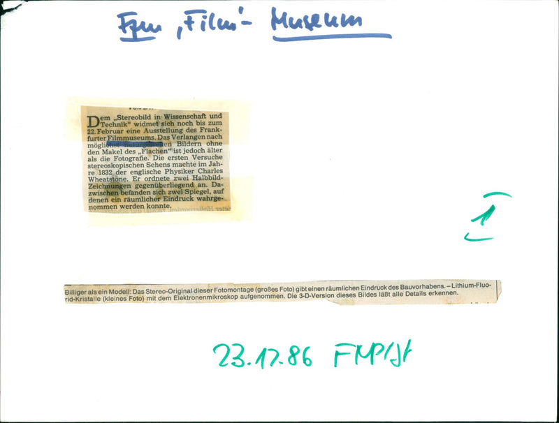 1986 MUSEUMS FILM MUSEUM BANDS AUEN DELL COURSE CINEMA FFWKIN DESIRE CHARLES - Vintage Photograph