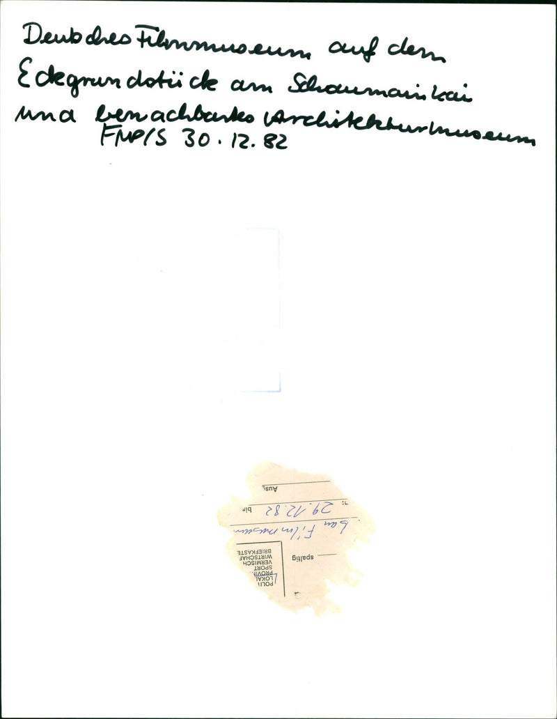 1982 MUSEUMS FILMMUSEUM BANDS AUEN DELL COURSE CINEMA FFWKIN FRANKFURT WES - Vintage Photograph