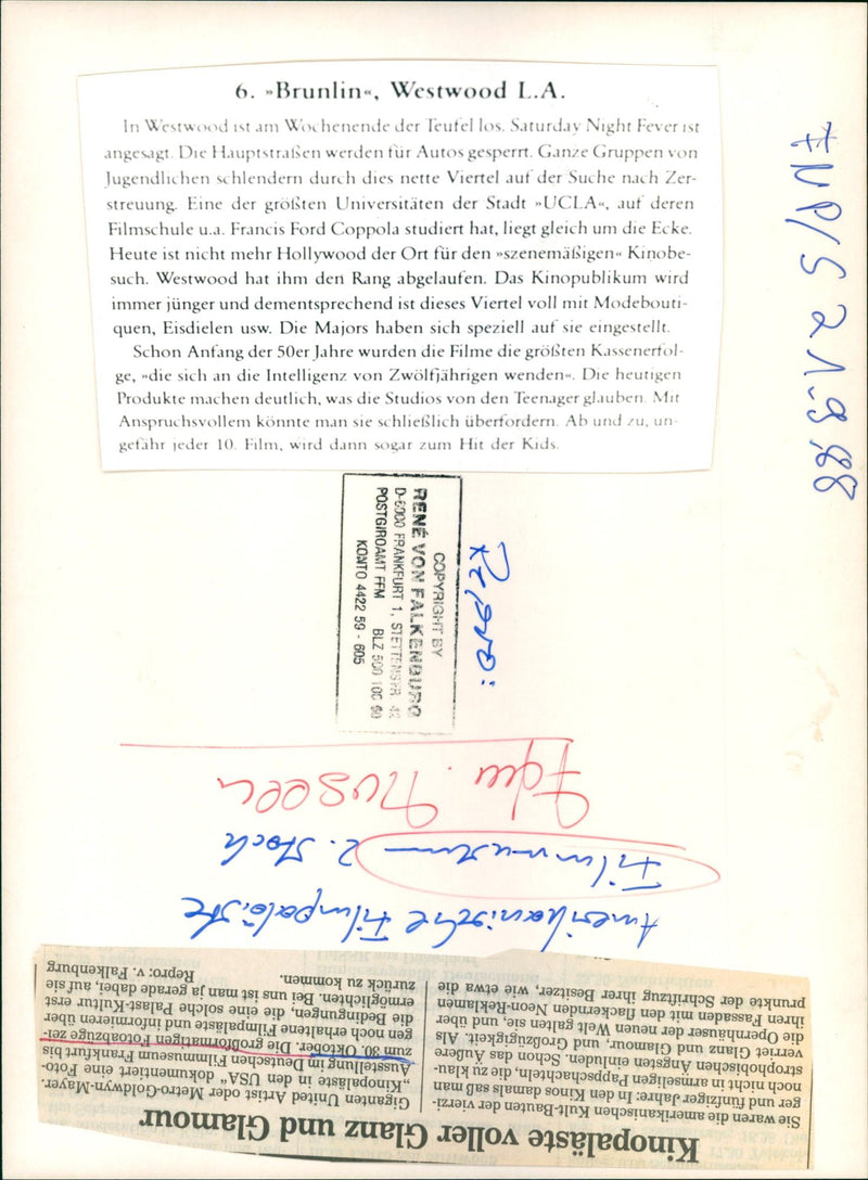 MUSEUMS FILMMUSEUM BUILDING INSIDE HUSSTELLU ARTIST UNITED - Vintage Photograph