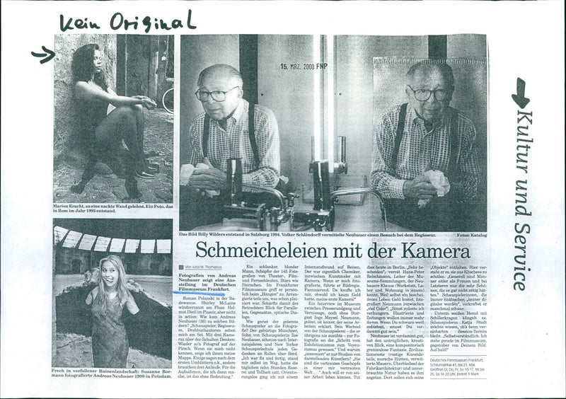 1995 MUSEUMS FILMMUSEUM BUILDING INSIDE HUSSTELLUNGEN POLANSKI VERSACE PETER - Vintage Photograph