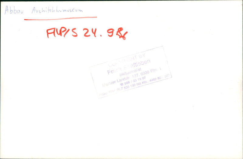 1998 MUSEUMS ARCHITECTURE BUILDING MODELS VIKE EXTRA MAPP HITEHTURMUSEUM FUP - Vintage Photograph