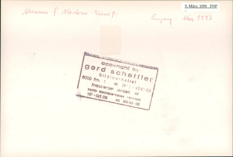 1998 MUSEUMS MODERN KUNS BUILDINGS MODELS FEAR STAGISPARKASSE SCHOFFLE - Vintage Photograph