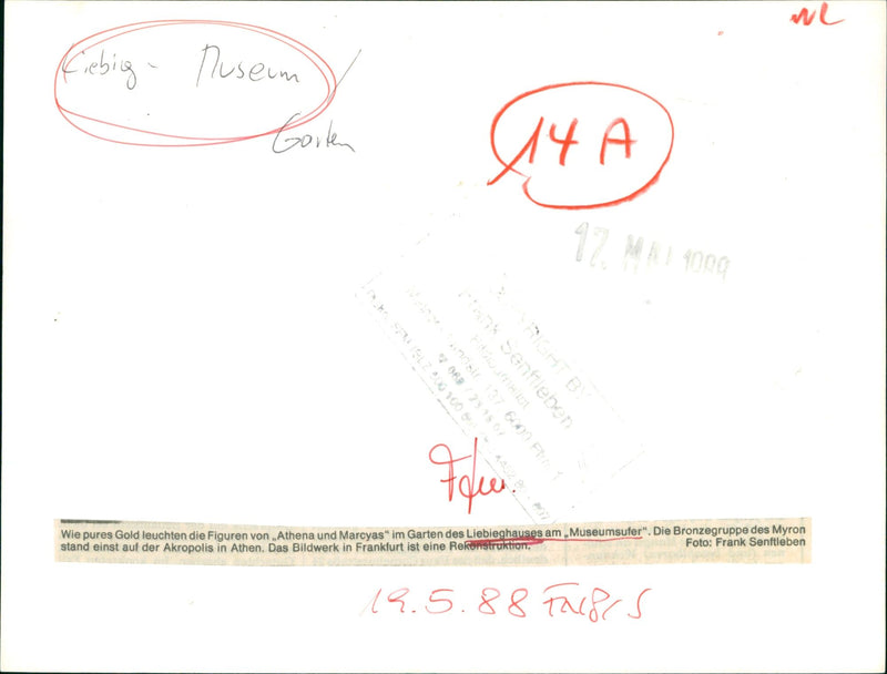 1988 MUSEUMS LIEBING BUILDINGS AUEN MODELS SCULPTURE CAFE GOLD ILLUMINATE - Vintage Photograph