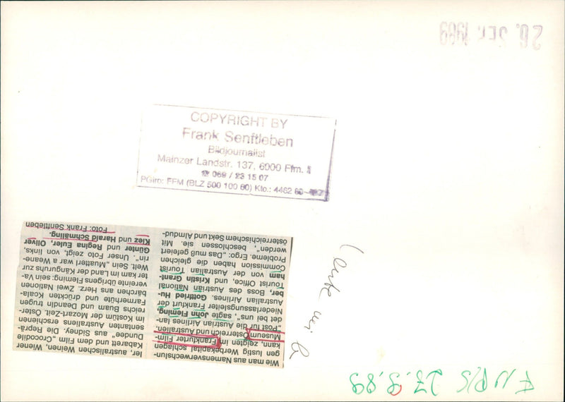 1989 MUSEUMS FILMMUSEUM BUILDING INSIDE HUSSTELLUNGEN LATERNA NAGIC NATIONAL JOHN - Vintage Photograph