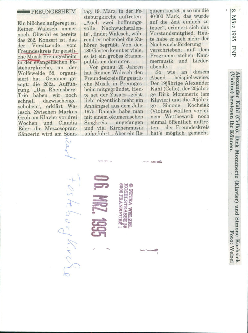 1995 LUSIC LOCATION THERE ATTITUDE MUSIC CLAUDIA - Vintage Photograph