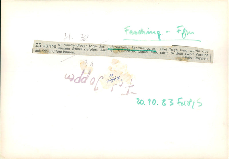 LUSIC MUSIC LOCATION THERE FASCHING FLU YEARS OLD THESE DAYS - Vintage Photograph