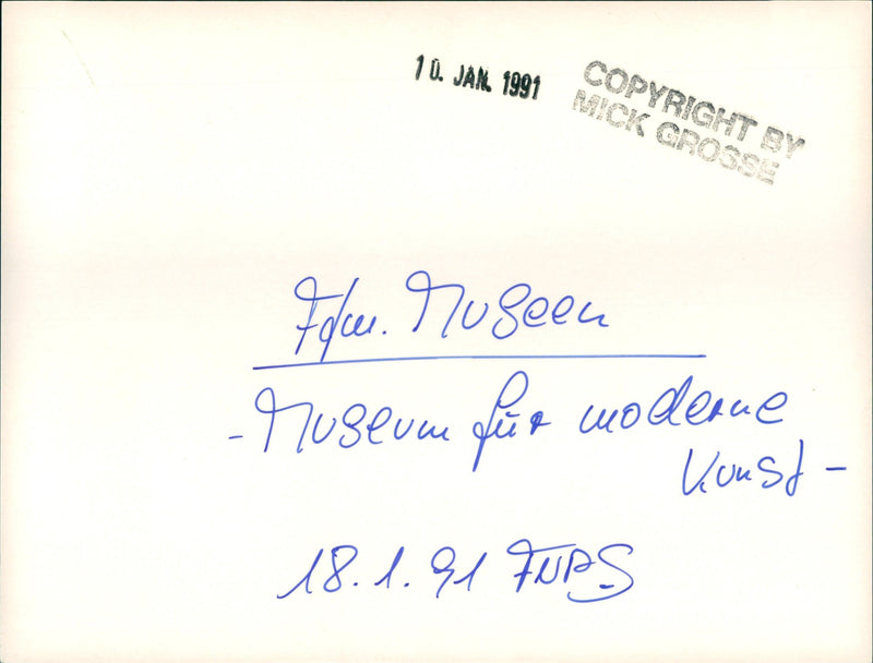 1991 MUSEUMS MODERN KUNS BUILDINGS MODELS FUPS FUR KONG - Vintage Photograph