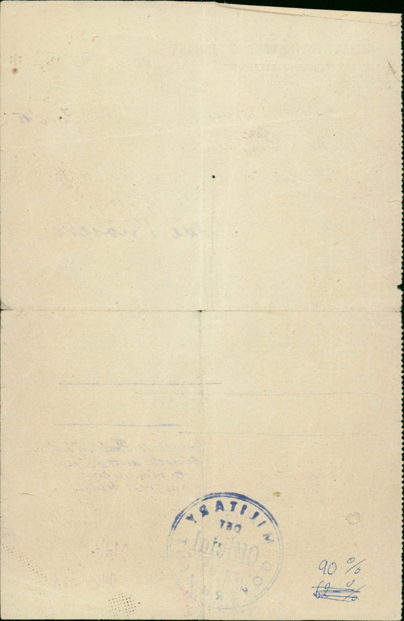 LTKRIEG VERSCH THIS EXEMPTION HAS BEEN ISSUED BEHAL MILITARY POLICE NAMED - Vintage Photograph