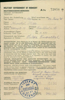 LTKRIEG VERSCH THIS EXEMPTION HAS BEEN ISSUED BEHAL MILITARY POLICE NAMED - Vintage Photograph