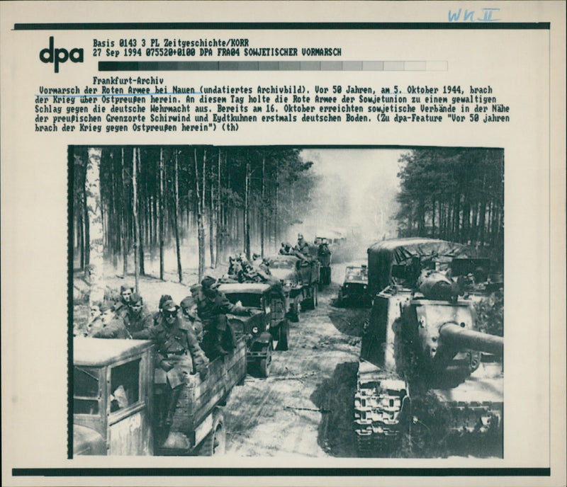 1994 LTKRIEG VERSCH YEARS AGO BROKE WAR OVER PRUSSIA THAT - Vintage Photograph
