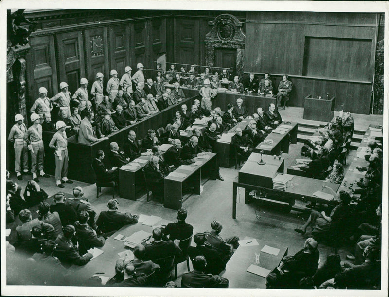 1946 INTERNATIONAL COURT JUDGE MAIN WAR CRIMINALS COUR PRESS - Vintage Photograph