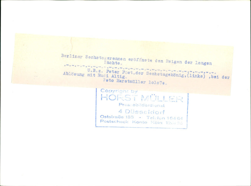 OTHER BERLIN SACHA TAG RACE EROLINE POET - Vintage Photograph