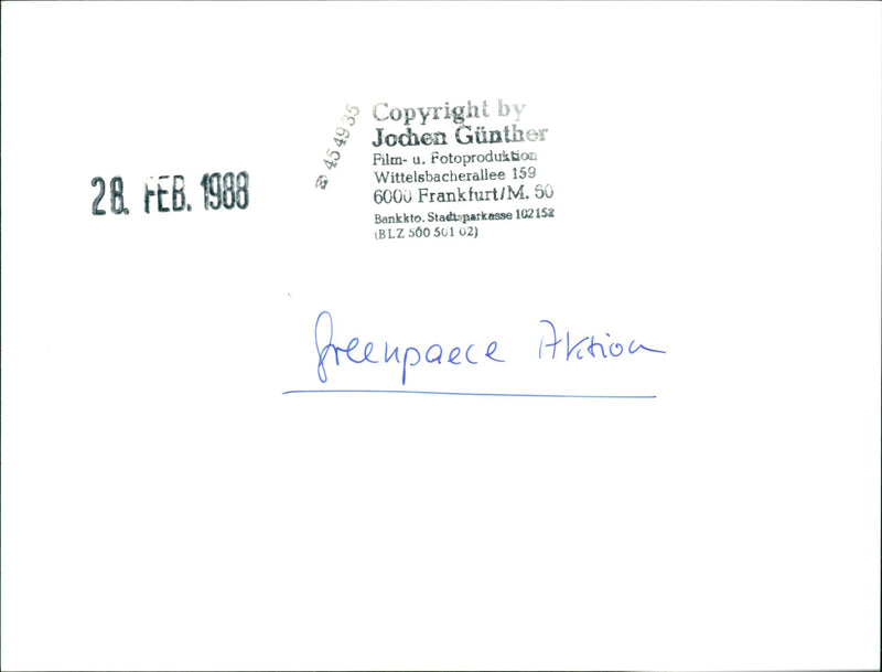 1988 ASCHUTZ LIONEN TRAN FILM PHOTO PRODUCTION WITTELSBACHERALL - Vintage Photograph