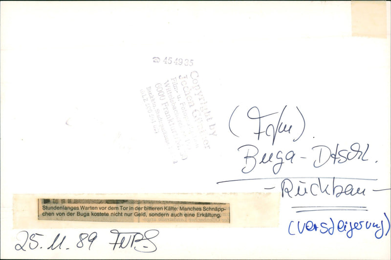 BUILD BUGS BUGA BUILT FRANKFURT GERMANY FILM - Vintage Photograph