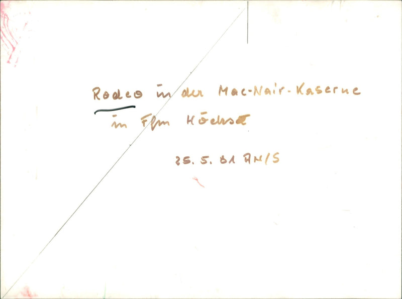 RANKFURT VOLKSFES AMERIKANISA ROALEO OUR MAC NAIR BARRACKS FILM - Vintage Photograph