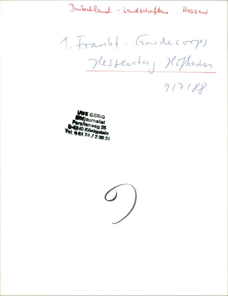 HESSENTIAG HOFHEIM DESTOCHLAND LANDSCAPES HESSEV IRAUKT GODECOOPS HESSENG - Vintage Photograph