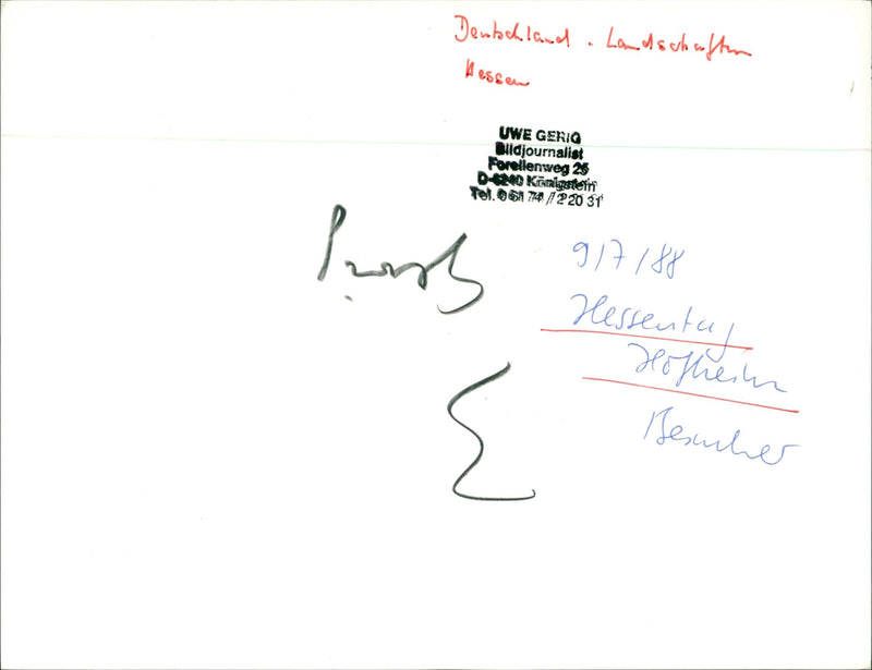 HESSENTIAG HOFHEIM DEMBOHLAND LANDSCAPES HESSEN PHOTOJOURNALI - Vintage Photograph